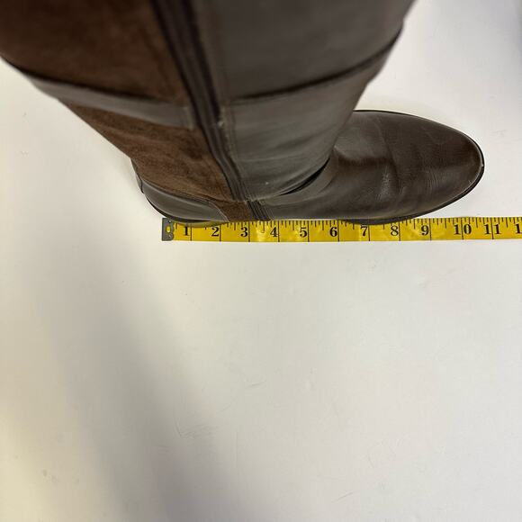 Cole Haan Brown Leather & Suede Knee-High Boots - Size 7 - Picture 8 of 10